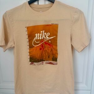 Nike Tan Short Sleeve Tee with Vintage Graphic